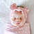 Lucy Pink Dots Bow Headband
