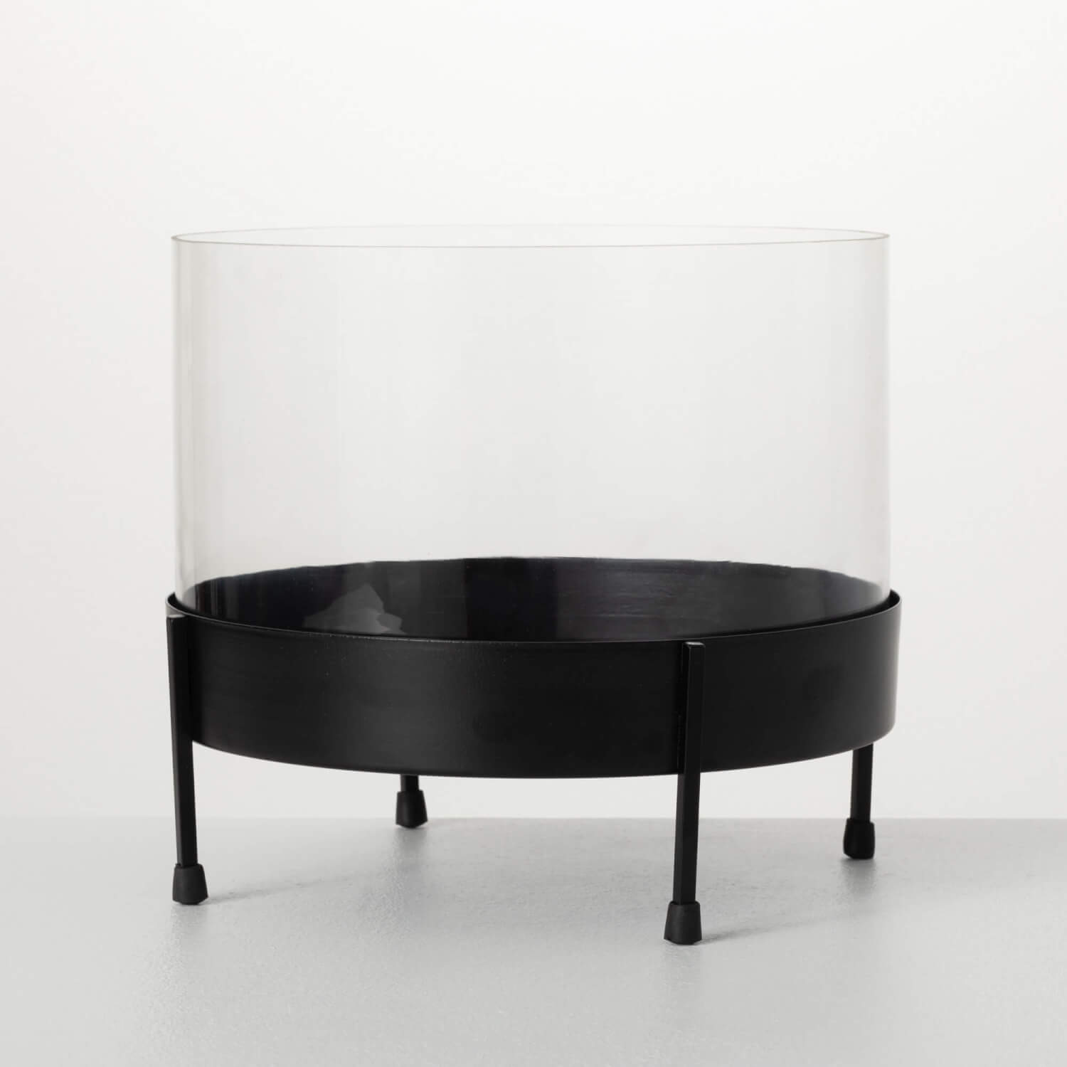 Candle Holder | Glass Cloche & Metal Base