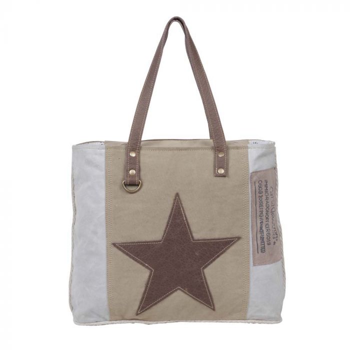 canvas star tote bag